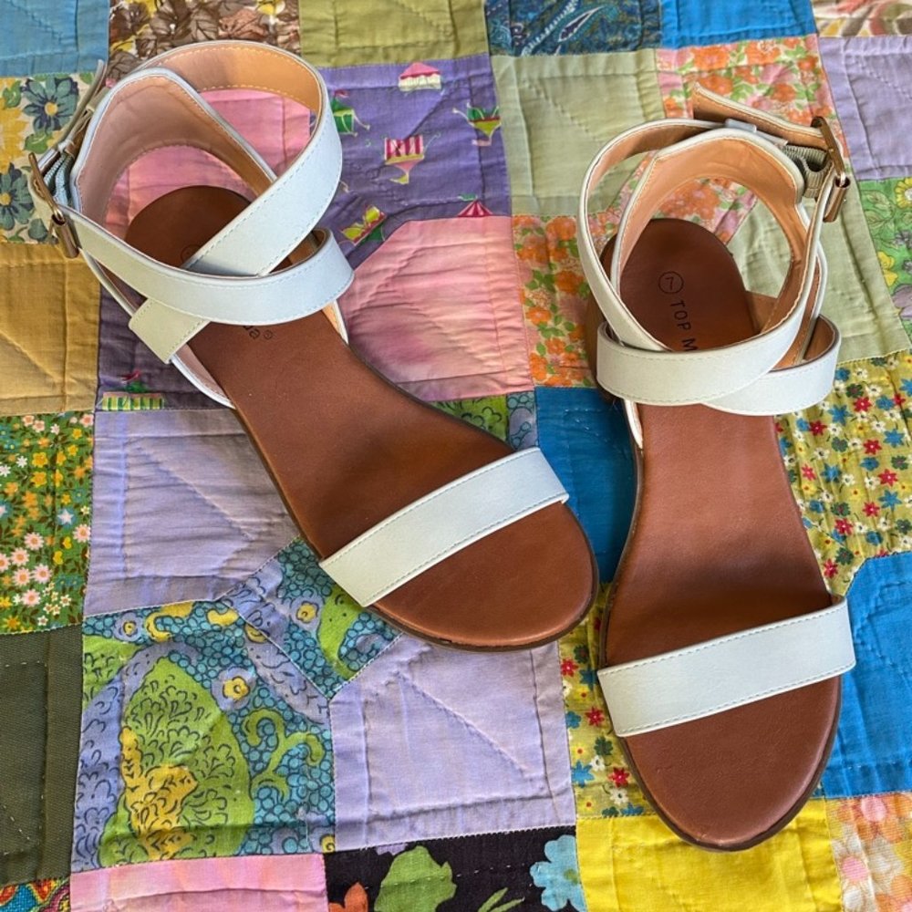 Blue Heeled Sandals